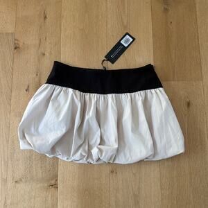 White Fox Mini Bubble Skort Size M in Off White Black